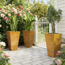 Classic Set of 3 Tall Outdoor Planters