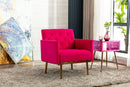 Accent Chair, leisure single sofa with Rose Golden feet