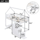 Twin Over Twin House Loft Or Bunk Bed With Slide And Staircase by HouseOfZazla
