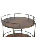 Round Butler Tray Table - Chestnut by Unique Piece Furniture