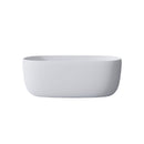 51" Oval Freestanding Soaking Tub - Matte White Resin Stone