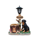 Rottweiler Dog Family Planter Statue by HouseOfZazla
