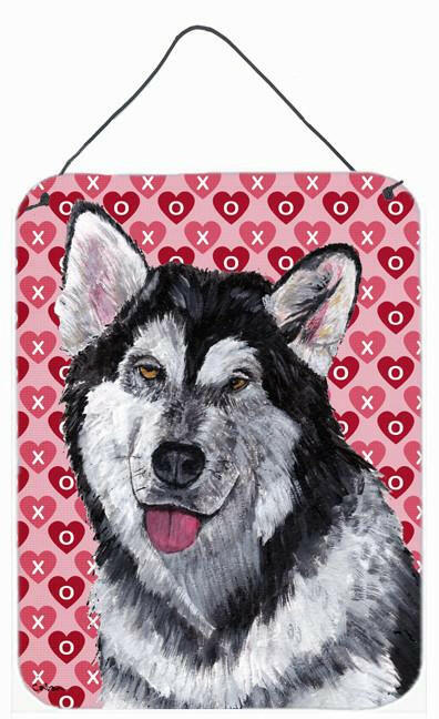 Alaskan Malamute Hearts Love and Valentine's Day Wall or Door Hanging Prints SC9494DS1216