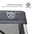Lightweight Foldable Baby Playpen w/ Carry Bag-Dark Gray by LJGDeals