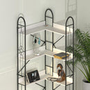 Industrial Style Corner Bookshelf With Thickened Iron Frame by Unique Piece Furniture