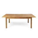 7 Pieces Acacia Wood Outdoor Dining Set with 6 Chairs and Large Table