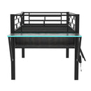 Modern Gaming Mid Loft Bed With Desk And LED Lights by Unique Piece Furniture