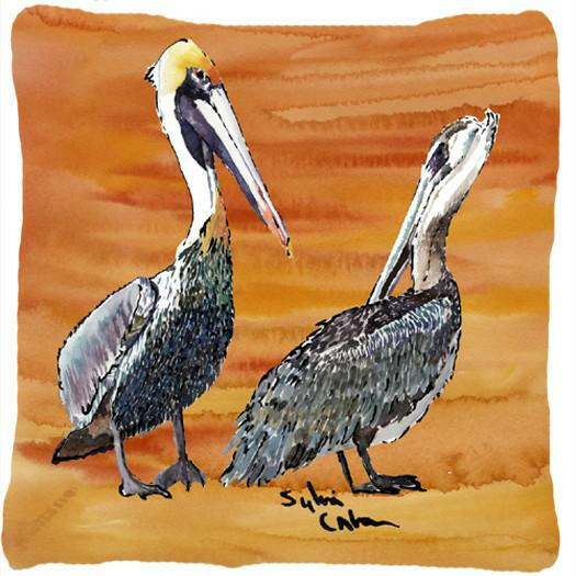 Bird - Pelican Decorative   Canvas Fabric Pillow