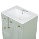 Transitional Style Bathroom Vanity Cabinet With Ceramic Sink by HouseOfZazla