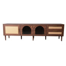 TV Stand With App-Controlled LED Lights, 2 Drawers & Door Storage by HouseOfZazla