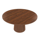 47 Inch Round MDF Dining Table for 4, Modern Farmhouse Style by HouseOfZazla