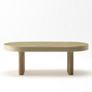 Oval Fluted Coffee Table - Natural by HouseOfZazla