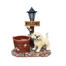 Labrador Puppy Solar Planter Garden Statue by HouseOfZazla