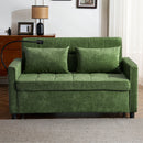 Loveseat Sofa Bed Sleeper With Reversible Backrest, Side Pockets, USB Ports, Phone Holder