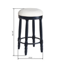 360° Swivel Wooden Barstools With Upholstered Seat, Counter Height (Set of 2) by HouseOfZazla
