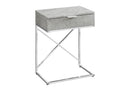 Accent Side Table with Storage Drawer, Spacious Tabletop, Contemporary Design by HouseOfZazla