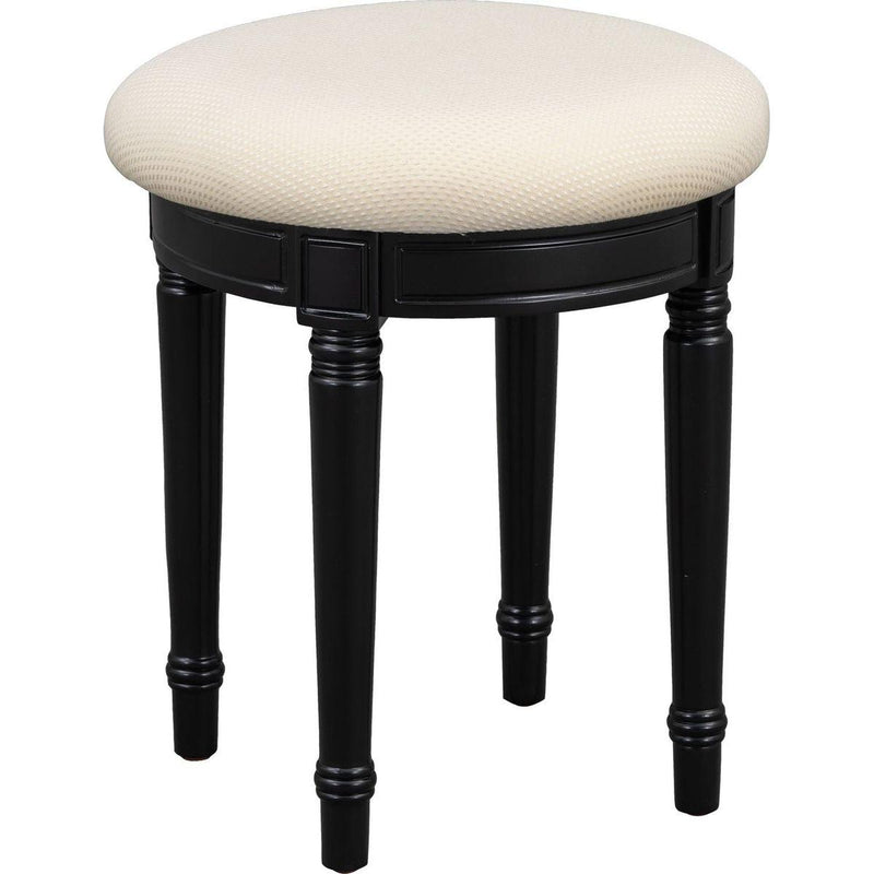 43" Dressing Table Set with Mirrored Drawers and Stool, Tri-fold Mirror, Makeup Vanity Set for Bedroom, Black