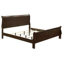 Louis Philippe Wood Eastern King Sleigh Bed Cappuccino