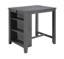 Graham - Small Space Counter Height Dining Table With USB Charging Ports And Shelves by HouseOfZazla