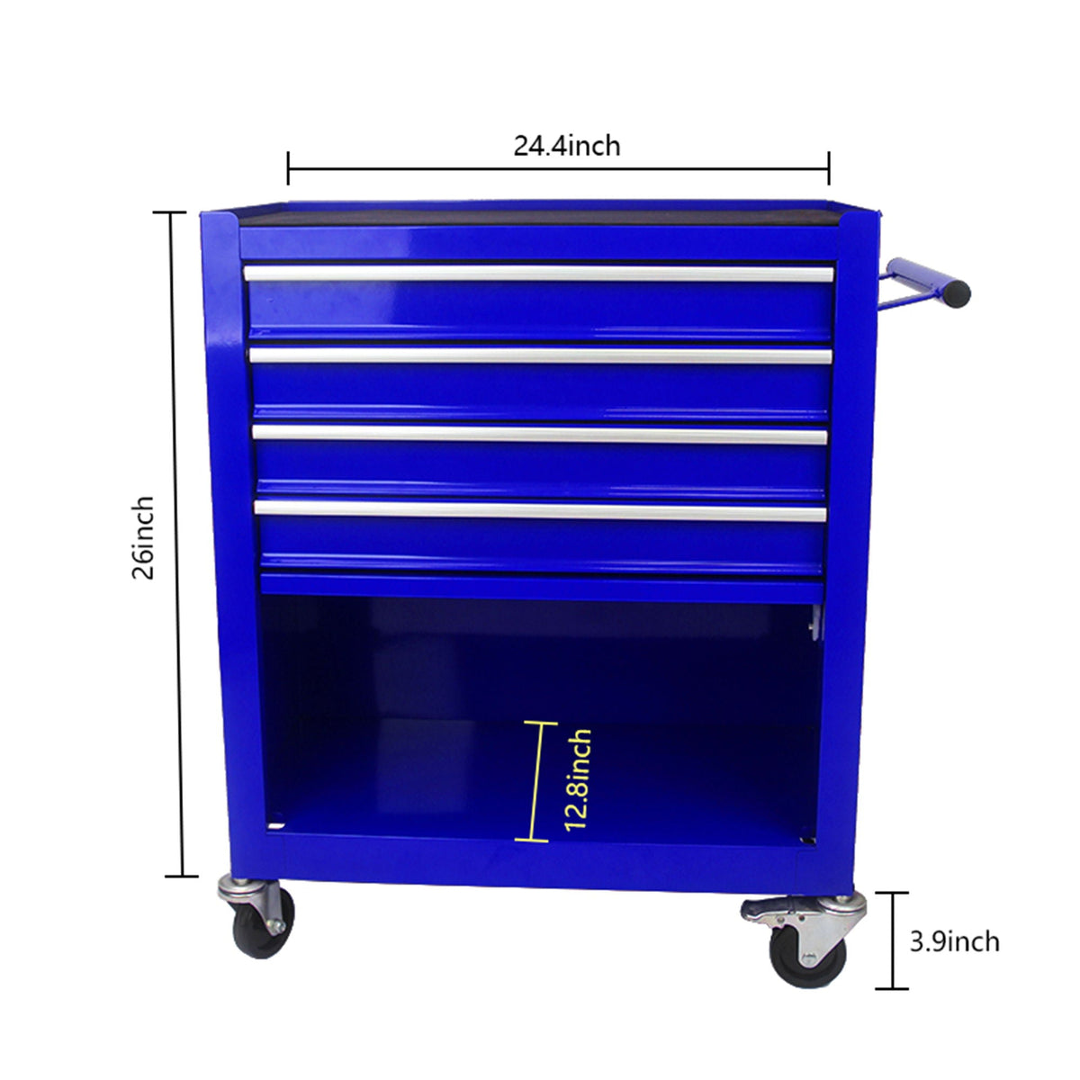 4 Drawers Multifunctional Tool Cart With Wheels, photo 35 of 38