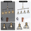 Dining Room Light Fixture / Chandelier Table, 40 -" Hanging For Farmhouse Linear Chandeliers, 5 Light Kitchen Island Lighting Ceiling Chandelier, With Metal Lampshade - Gold / Matte Black by HouseOfZazla