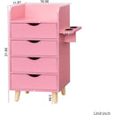 4 -Layer Salon Storage Cabinet,Beauty Barber Salon Styling Station Organizer Equipment,Hair Stylist Station Set with 2 Hair Dryer Holders,4 Drawers and Raised Table Legs