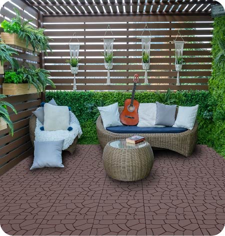 New Stone Texture 12" Patio Deck Tiles, 44pcs, photo 6 of 9