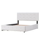 Upholstered Platform Bed With Classic Headboard And Drawers, No Box Spring Needed by Unique Piece Furniture