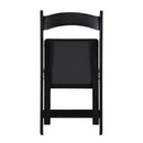 Solid Wood Upholstered Folding Chair Set, Dining Room (Set of 4)