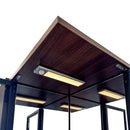 70" Display Cabinet with Glass Doors and Lights, Multi-Tier Storage by HouseOfZazla