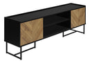 TV Stand, Console, Media Entertainment Center, Storage Cabinet, Modern - Black by HouseOfZazla
