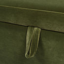 Knox - Square Storage Cocktail Ottoman - Olive Green by HouseOfZazla