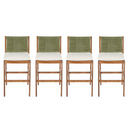4 Pieces Arly Green Outdoor Bar Stool Set