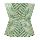 19x19x20" Tapered Green Pedestal Stool by HouseOfZazla
