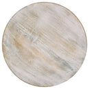 Pedestal Accent Table Elegant Round Top Table - Ivory