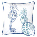 Seahorses Pillow Cover With Matching Back by Unique Piece Furniture