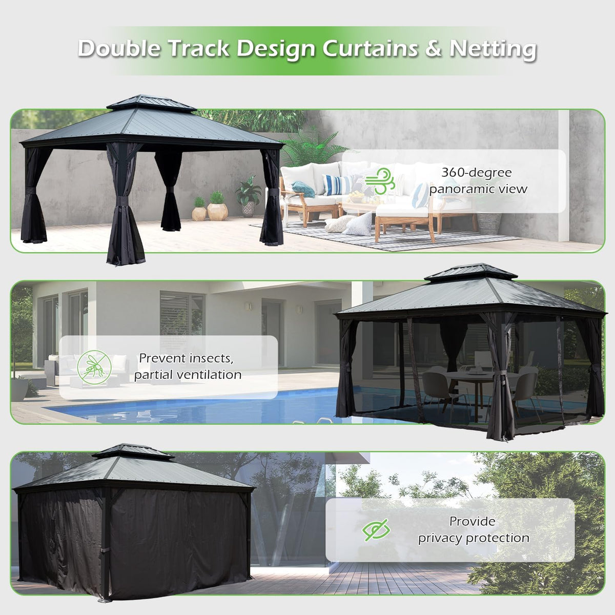 10'x12' Hardtop Gazebo with Resin Roof, photo 8 of 10