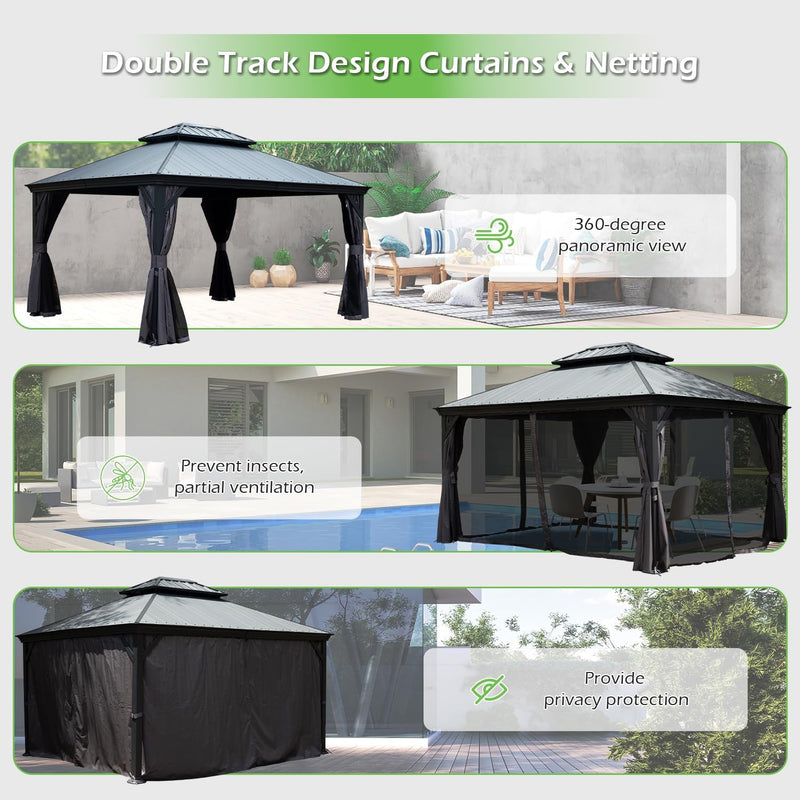 10'x12' Hardtop Gazebo with Resin Roof, photo 8 of 10