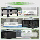 10'x12' Hardtop Gazebo with Resin Roof