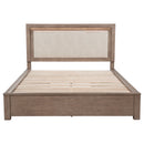 Kenora 56-inch California King LED Storage Bed Barley Brown