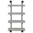 Elmcrest 24-inch 4-shelf Wall Bookshelf Grey Driftwood