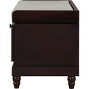 TREXM Classic Shoe Bench with Cushion and Three Drawers, Fluted Entryway Bench with Storage for Living Room, Entryway, and Hallways (Espresso)