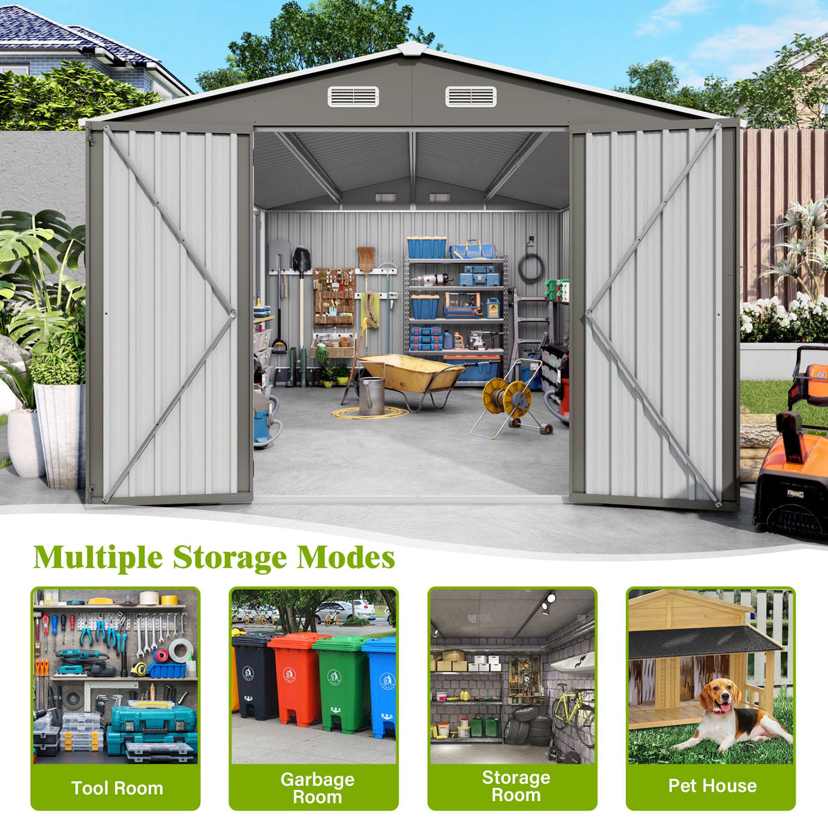Outdoor Storage Shed With Lockable Doors, photo 36 of 39