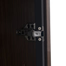 Modern Minimalist Style LED Curio Cabinet With Tempered Glass Door, Metal Legs by HouseOfZazla