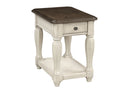 Chairside Table With Storage - Antique White by HouseOfZazla