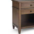 Carlton - Bedside Table - Rustic Natural Aged Brown by HouseOfZazla