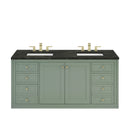 James Martin Chicago 60" Double Bathroom Vanity, Smokey Celadon