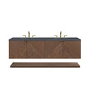 James Martin Marcello 72" Floating Double Bathroom Vanity, Chestnut