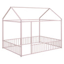 Metal Bed House Bed Frame With Fence by Unique Piece Furniture