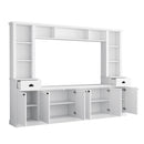 Minimalist Entertainment Wall Unit Set With Bridge For TVs Up To 75" by HouseOfZazla